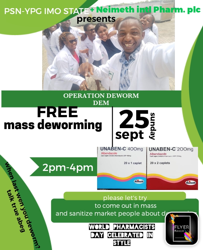 Free Mass Deworming (Operation Deworm Dem!)